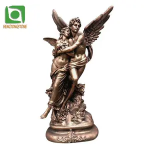 تمثال من الراتينج, تمثال غربي شهير جميل من الألياف الزجاجية باللون الذهبي ، إلهة الحب ، النحت