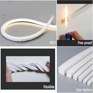 Lampu LED Linear tahan air bentuk Multi bagian, lampu LED dapat ditekuk, alur cahaya bawaan garansi 5 tahun - Product Image 5