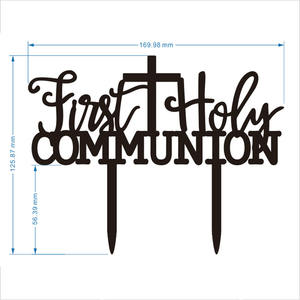 Herramientas para pastel de <span class=keywords><strong>primera</strong></span> <span class=keywords><strong>comunión</strong></span>, adorno acrílico personalizado para pastel para decoración superior de pastel - Product Image 5