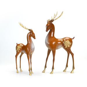 Bronze Nine Colored Deer <b>Ornament</b> Copper Material Living Room Decoration Housewarming Gift - Product Image 5