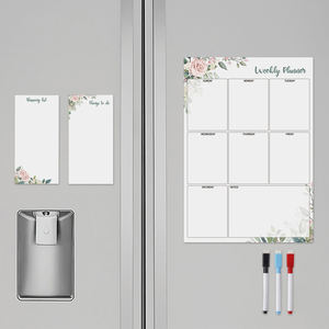 Calendrier magnétique effaçable à sec personnalisé, tableau blanc pour réfrigérateur, organisateur mensuel, planificateur d'horaires, aimant, tableau blanc - Product Image 6