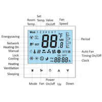 Contrôleur de thermostat pour ventilo-convecteur à 2 tuyaux Modbus RTU avec capteur externe NTC à distance pour l'automatisation des bâtiments
