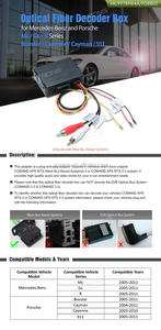 XTRONS ACFOBMB01 Boîte de décodeur à fibre optique pour Mercedes-Benz Classe B T246 - Product Image 3