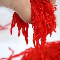 Vente en gros de vers de terre artificiels rouges, simulation de sang, 0,23 g/4 cm, larves en plastique, appât souple, leurre de pêche personnalisé
