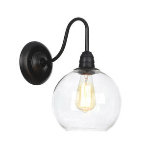 Lámpara de pared de doble cabeza de cristal para Loft Vintage moderna, lámparas Edison de estilo rural, lámparas de pared de bola de cristal Retro de arte del hierro - Product Image 1