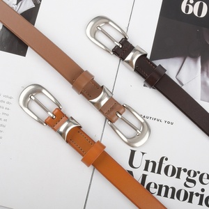 Ceinture décontractée pour femme <span class=keywords><strong>en</strong></span> cuir de vachette véritable de haute qualité avec boucle ardillon <span class=keywords><strong>en</strong></span> alliage, idéale pour pantalons et jeans - Product Image 2