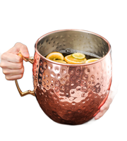 Partenaire de Branding pour Spiritueux à Service Complet : Tasse en Cuivre Hammer Point Vintage Grande Capacité pour Moscow Mule