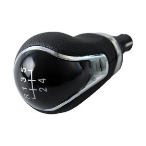 Pommeau de levier de vitesse en cuir noir, 5 ou 6 vitesses, pour transmission manuelle, design ergonomique pour Seat - Product Image 5