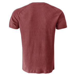 เสื้อยืดผู้ชายแขนสั้นแบบแร็กแลนทรงสลิมฟิตเสื้อมีกระดุมสามเม็ด - Product Image 3