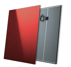 Bahan bangunan baru BIPV dapat disesuaikan Film tipis warna Panel surya transparan ketebalan Optimal Panel surya kaca CdTe
