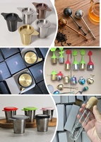Infuseur à thé en acier inoxydable à mailles fines avec poignée pliable et couvercle pour thé en feuilles, tasses, pots à thé