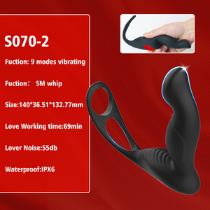 Massaggiatore Prostatico S-Hande con Tre Funzioni 3 in 1, Potente Anello Vibrante per Pene, Vibratore, Giocattoli Sessuali Anali per Uomini - Product Image 3