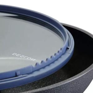 Sartén Antiadherente <span class=keywords><strong>de</strong></span> <span class=keywords><strong>Aluminio</strong></span> para Uso Doméstico, Apta para Horno, con Mango <span class=keywords><strong>de</strong></span> Silicona <span class=keywords><strong>y</strong></span> Tapa con Cristal Integrado, para Todo Tipo <span class=keywords><strong>de</strong></span> Estufas, Precio <span class=keywords><strong>de</strong></span> Fábrica al por Mayor - Product Image 4