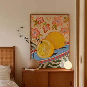 Hiện đại Nhà Bếp trang trí nội thất treo tường nghệ thuật chanh in <span class=keywords><strong>Art</strong></span> Deco handmade gỗ chất lượng cao xuất khẩu Ấn Độ nhà sản xuất Nhà cung cấp - Product Image 6