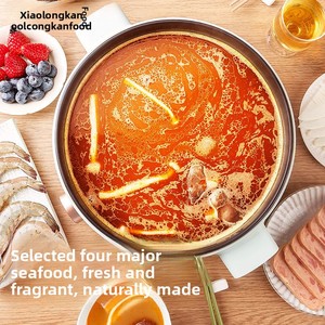 Base de fondue chinoise Xiaolongkan aux légumes et tomates 150g – Bouillon riche de tomates avec huile végétale – Condiment instantané pour fondue chinoise - Product Image 4