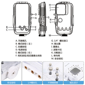Funda Sumergible Puluz Fat Bull para Apple <span class=keywords><strong>iPhone</strong></span> 16/15 Pro Max, Resistente al Agua hasta 40m, No Compatible con iOS 26 - Product Image 3