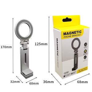 Mobile Phone Holder Universal Adjustable 360 Degree Rotation Desk Mount For Airplane Travel Aluminum Alloy Gray Silver - Product Image 3