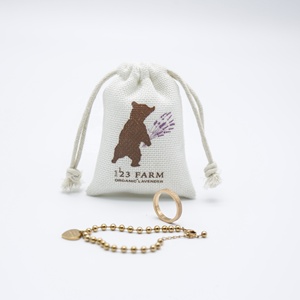 Bolsa pequeña de yute cremoso, bolsa de yute, arpillera, con cordón, para semillas de lavanda - Product Image 1