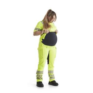 BLAKLADER - 710016423399L Pantalones premamá elásticos de 4 vías hi-Vis para mujer Amarillo/Negro-EAN 7330509695074 ROPA DE TRABAJO DE 2017 - Product Image 3