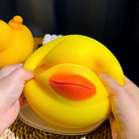 Juguete de Pato Amarillo Gigante al por Mayor, Juguete Blandito Extra Grande de TPR de Levantamiento Lento, Juguete Antiestrés para Apretar