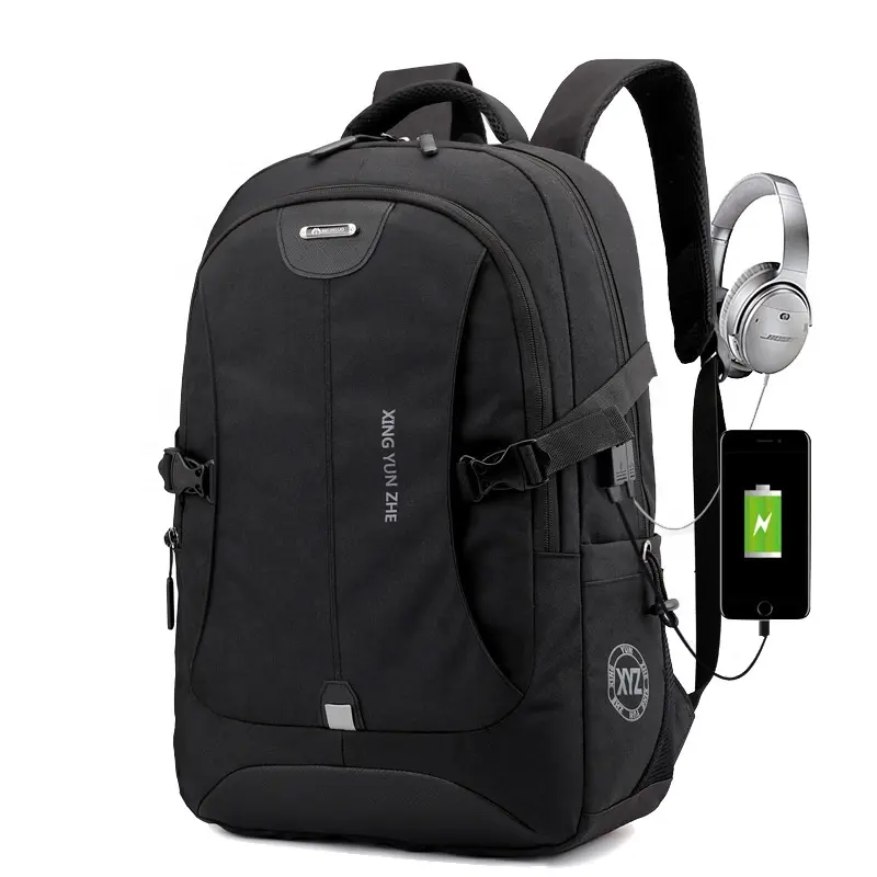 Su geçirmez iş rahat okul akıllı geri paketi seyahat USB Laptop çantası ile şarj portu sırt çantaları