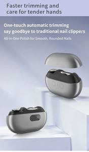 Jumon Mini 2 en 1 Cortaúñas Eléctrico, Recortador y Pulidor con Luz Automática, Recolector de Polvo de Uñas Portátil, Recargable, Automático, de Plástico - Product Image 2