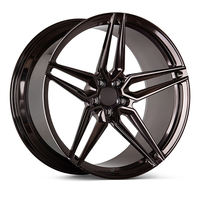 Roue en aluminium forgé de course à cinq rayons haute performance 17 18 19 pouces PCD 5X100 5X112 5X114.3 roue en alliage