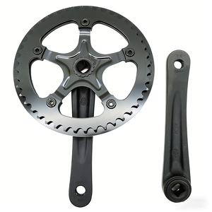 AFTFA 44T 170mm Garde-chaîne de pédalier en alliage d'aluminium, <span class=keywords><strong>axe</strong></span> central <span class=keywords><strong>carré</strong></span> pyramidal pour vélos de route pliants à vitesse variable - Product Image 4