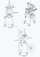 Machine d'estampillage pneumatique semi-automatique, feuille dorée de haute qualité, pour sacs, surface ronde, bouteille en verre, feuille chaude
