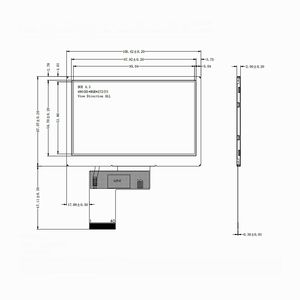 4.3英寸薄膜晶体管液晶显示模块480x272 24位RGB接口工业屏幕高亮度嵌入式安装380cd/<span class=keywords><strong>m</strong></span> CTP - Product Image 3
