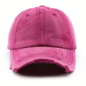 Gorra de béisbol vintage de mezclilla desgastada, de perfil bajo, con visera deshilachada, sin estructura, de algodón, estilo Dad Hat, de mezclilla lavada y rasgada, para mujer y hombre - Product Image 2