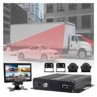 DVR Móvil 4G MDVR, Sistema de Cámara de 360 Grados y 4 Canales para Automóviles, Cámara de Visión Trasera para Camiones, Autocaravanas, Autobuses, Flotas, Grabador de Video 1080P