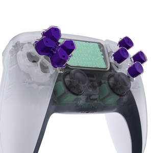 Botones de Acción D-pad Personalizados en Tres Tonos: Morado, Transparente y Negro, con Símbolos Rediseñados para el Control de PS5 - Product Image 1