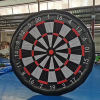 Cible de tir gonflable de football pour la location commerciale, jeu de fléchettes de football gonflable pour le divertissement sportif