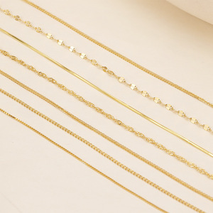 S925 Sterling Silver Necklace Gold Plated Solid Pure Silver Chains Necklace Women 18K Gold Plated Box Chain Collarbone Necklaces