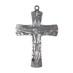 <span class=keywords><strong>Religión</strong></span> católica Espíritu Santo tamaño grande 108*74mm 81*55mm Cruz aleación de plata medalla Jesús Cruz colgante - Product Image 5