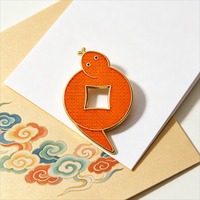 Broche Thème Serpent en Alliage de Zinc, Motif Pièce de Monnaie Porte-Bonheur, Ornement pour Vêtements et Sacs, Accessoire Festif Adorable pour Cadeau de Fêtes
