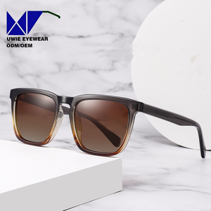 Lunettes <span class=keywords><strong>de</strong></span> soleil <span class=keywords><strong>de</strong></span> luxe à imprimé léopard pour hommes et femmes 2025, montures carrées en TR90, verres polarisés en violet, rouge, marron, bleu, matériau en acétate - Product Image 1