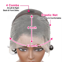 Perruques Pixie Cut en Cheveux Humains Courts Bouclés, Perruques Lace Front en Cheveux Humains pour Femmes, Perruque Bob Ondulée Effet Mouillé, Perruques Lace Transparentes 13x4