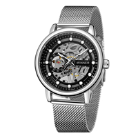 Forsining – montre squelette classique pour hommes, montres à Tourbillon automatique, Top marque de luxe, bracelet en cuir, Phase de lune, horloge mécanique