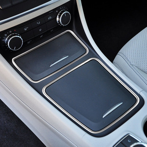 Xingbaiwang <b>Car</b> <b>Cup</b> <b>Holder</b> Trim Stainless Steel Center Console For Mercedes-Benz GLA CLA A-Class B-Class Interior Modification - Product Image 1