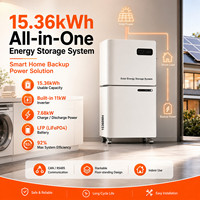 Système de stockage d'énergie hybride LiFePO4 5,12 kWh à prix d'usine, compatible CAN pour onduleur solaire, application de sauvegarde domestique et commerciale