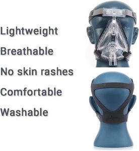 Arnés para Máscara CPAP, Accesorio Universal para Máquina de <span class=keywords><strong>Apnea</strong></span> del Sueño, Cómodo, Gris/Negro, Suministros Médicos - Product Image 1