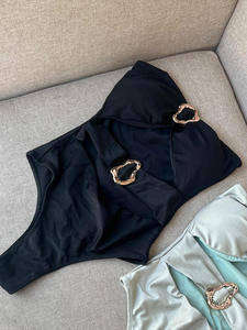 Sujetador nuevo de secado rápido de estilo americano europeo 2025, ropa de playa, 1 pieza, Bikini estampado en la espalda hermosa <span class=keywords><strong>Sexual</strong></span> para mujer con cuello sumergido - Product Image 2