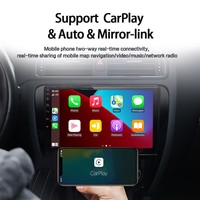 Autoradio universel avec écran IPS 9 pouces, processeur 4 cœurs, GPS Android, amplificateur, Carplay, Android Auto, lecteur DVD de voiture