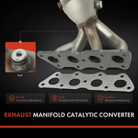 Collecteur d'échappement avec catalyseur pour Hyundai Accent Veloster Kia Rio Soul 1.6L 2012-2017 OE 28510-2B400 285102B400 Sans voyant d'avertissement (CEL)