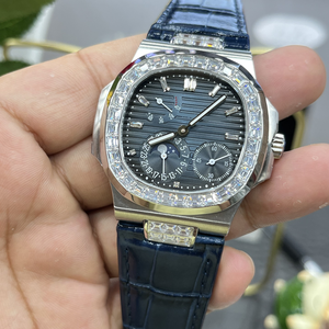 นาฬิกากลไกอัตโนมัติระบบอัตโนมัติเอนกประสงค์หน้าปัดสีน้ำเงินประดับเพชรหรูหรา - Product Image 2