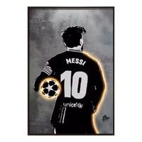 JZ Home Decor 3D Lumière Oeuvre Impression Sur Toile Athlète Affiche Illuminée Wal Art Lampe Led Peinture
