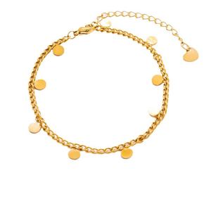 Pulsera de Acero Inoxidable con Baño de Oro de 18K Estilo Retro INS, Diseño Delicado, Cadena de Tobillo Moderna para Mujer, Accesorio de Lujo Ligero - Product Image 5