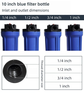 Giai đoạn duy nhất 2.5x10 inch màu Xanh Lọc nhà ở + khung và cờ lê + Van giảm áp Thiết bị xử lý nước - Product Image 5